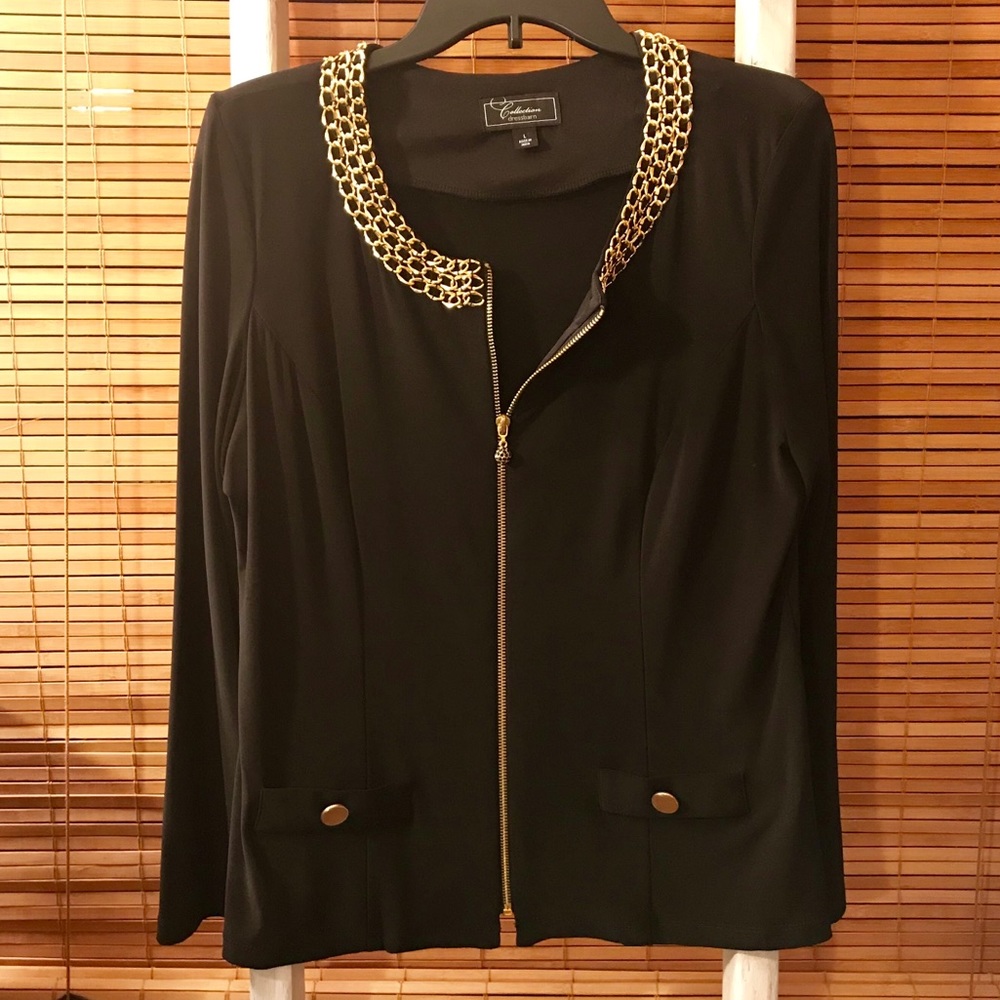 EUC Black & Gold Classy Jacket